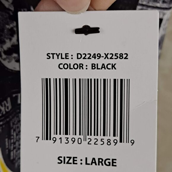 Fresh Prints of BelAir Size Large Black Newsprint Graphic Button Up Shirt NWT - Picture 10 of 13